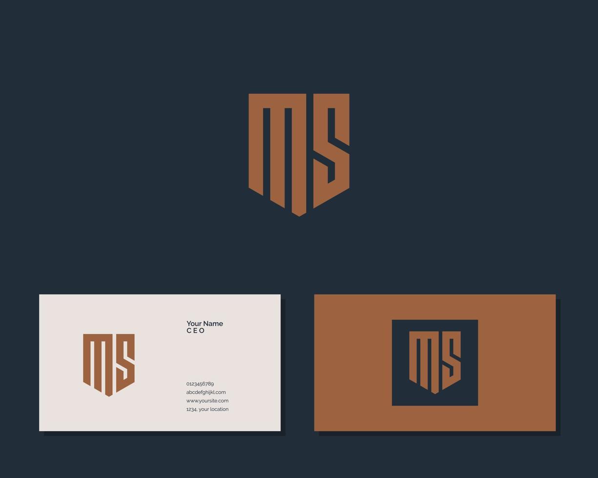 design do logotipo da letra ms. símbolo de monograma monocromático mínimo criativo. emblema universal vetor elegante. logotipo de negócios premium. símbolo gráfico do alfabeto para identidade corporativa