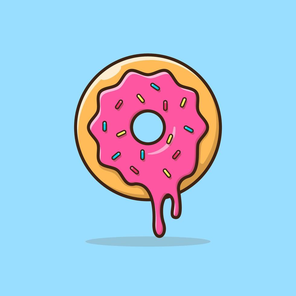 ilustração de rosquinha deliciosa. adequado para decoração, adesivos, ícones e ilustração de scooter other.red. adequado para decoração, adesivos, ícones e outros. vetor