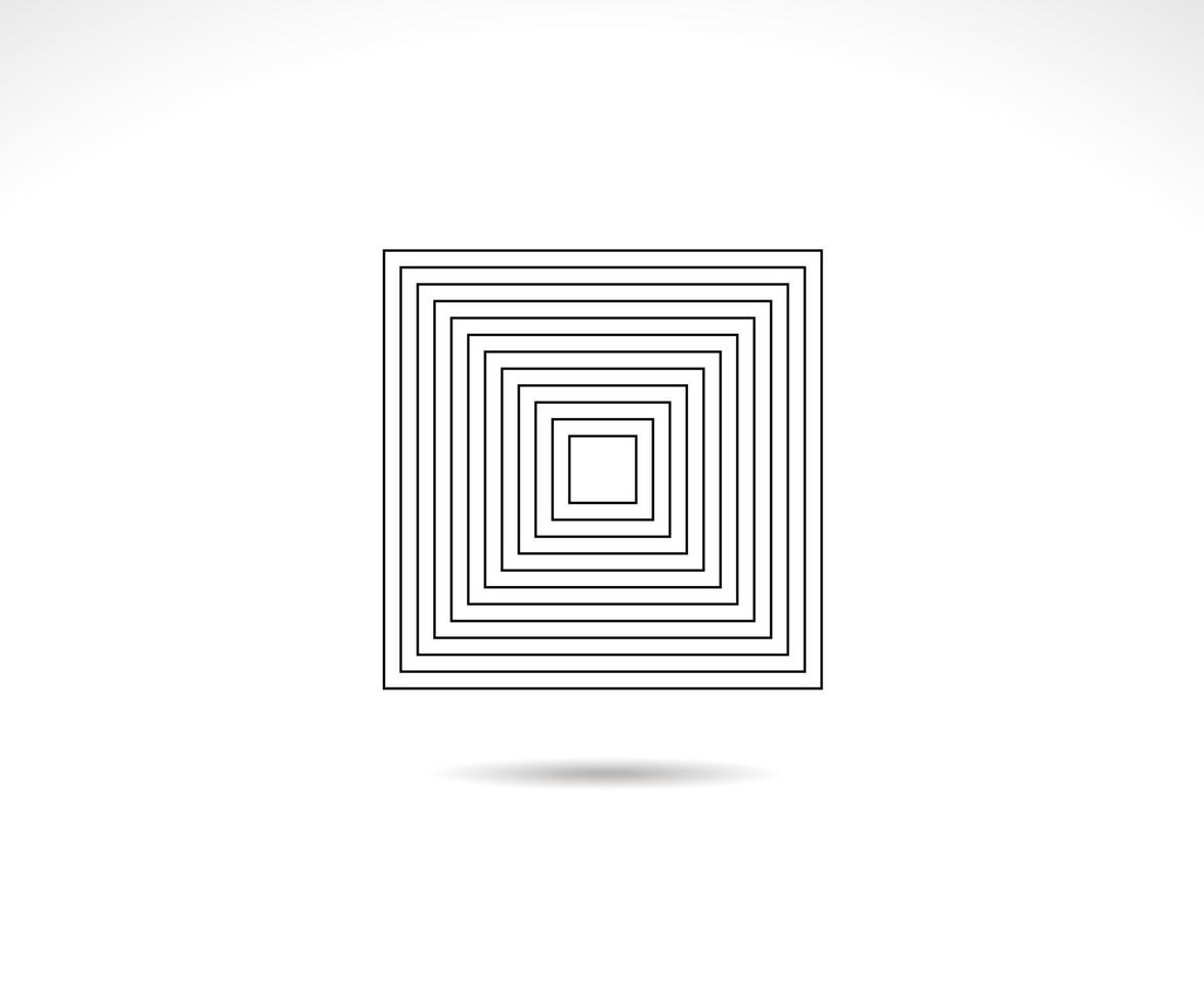 logotipo quadrado geométrico vetor