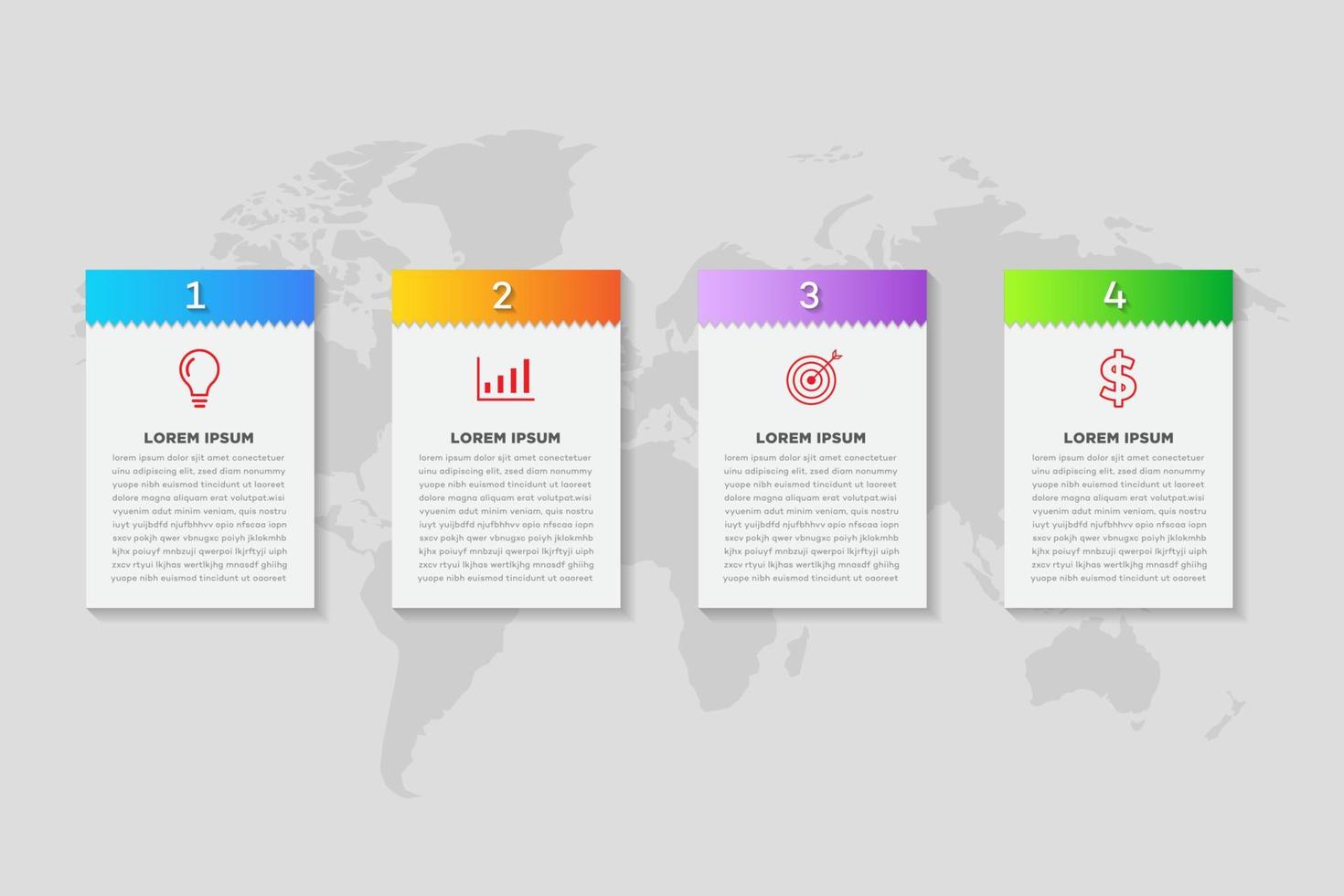 modelo de infográfico de negócios passo vetor