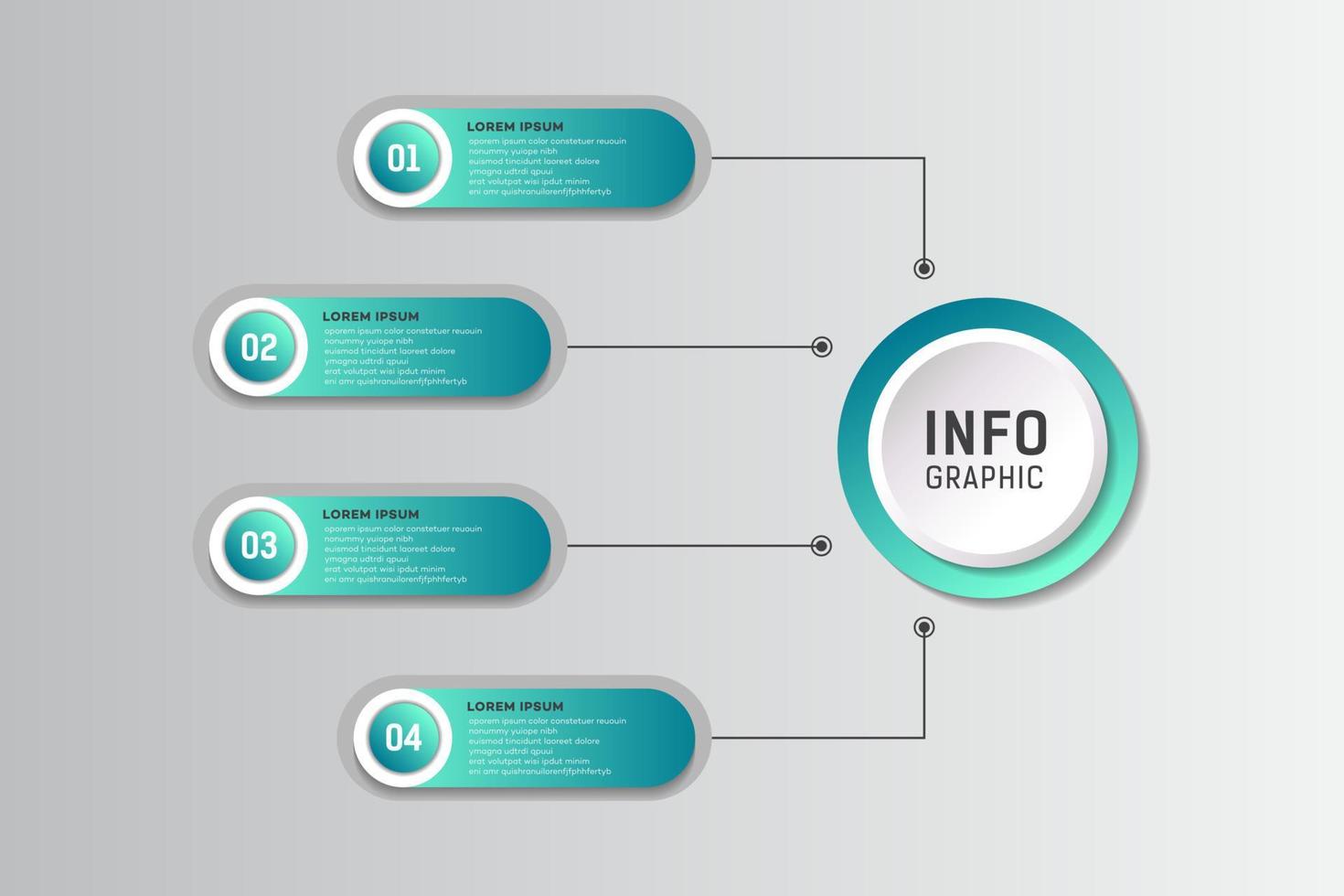 modelo de infográfico de negócios passo vetor