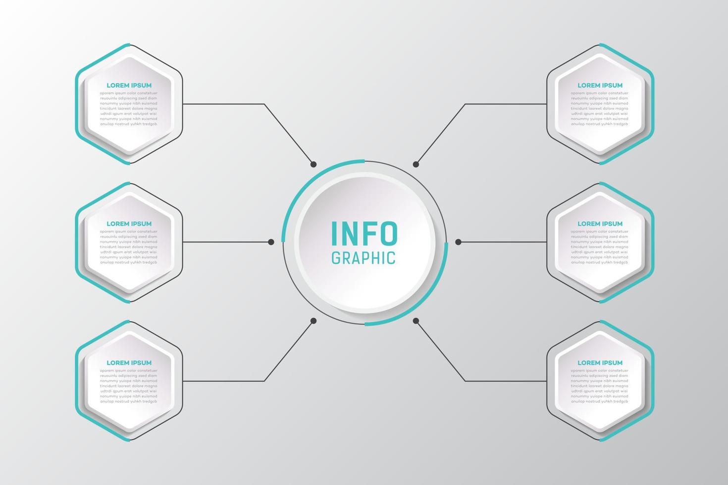 modelo de infográfico de negócios passo vetor