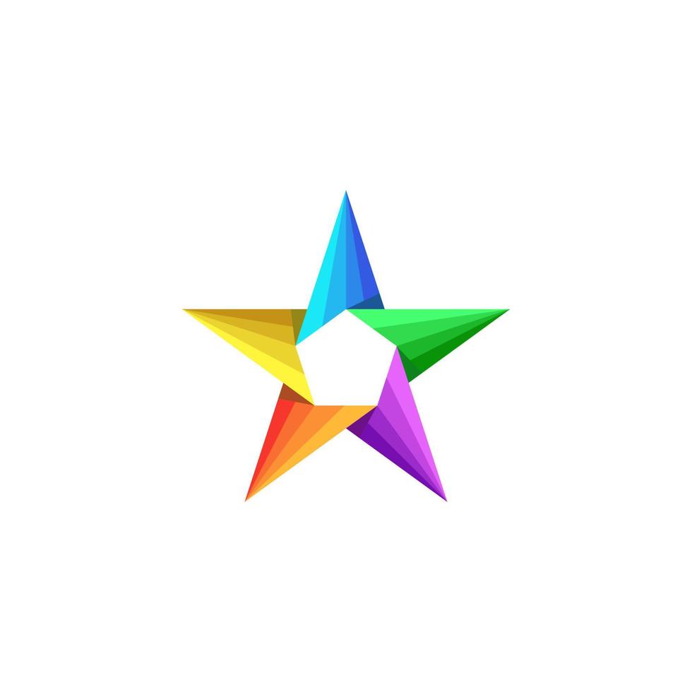 estrela de design de logotipo modelo vetor