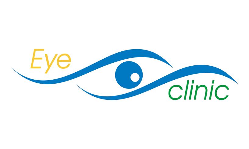 logotipo do olho para ilustração em vetor clínica oftalmologia