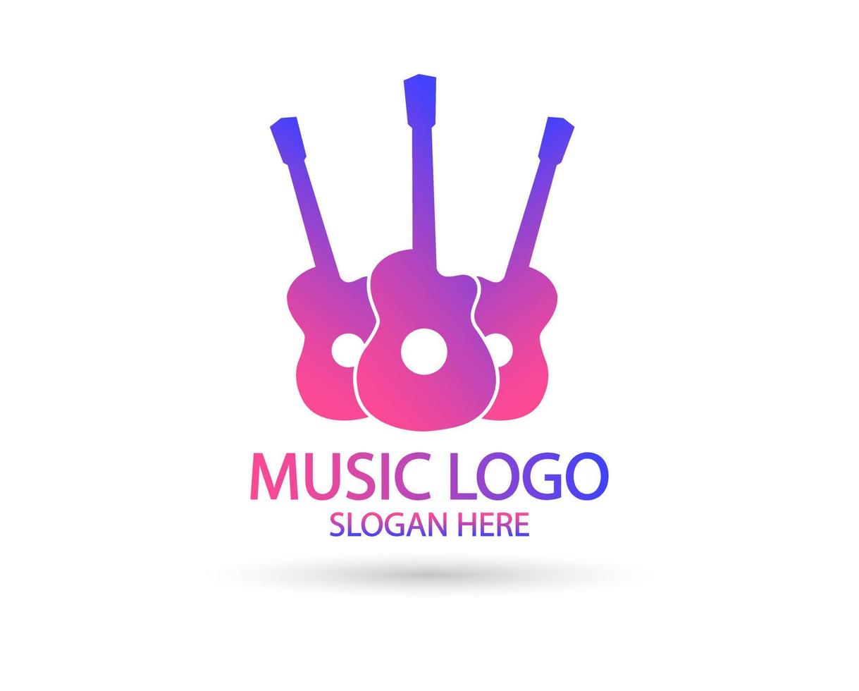 ilustração em vetor logotipo música moderna