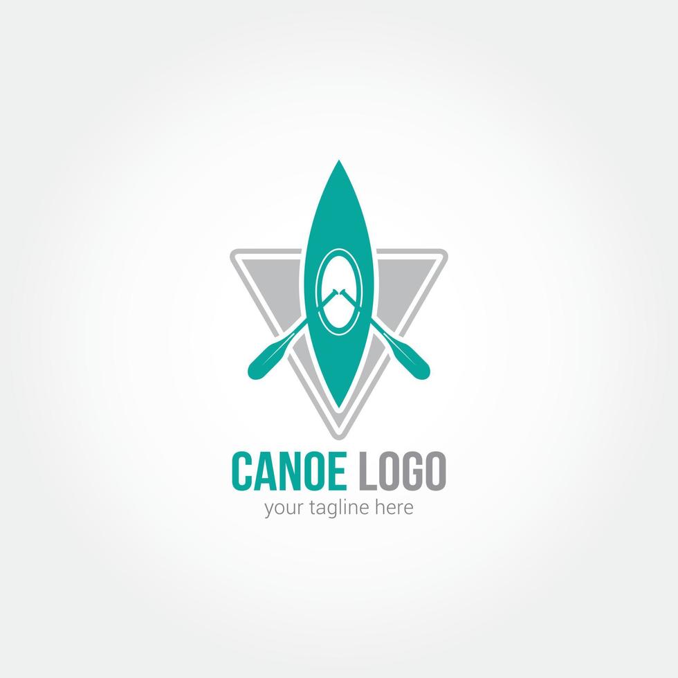 vetor de design de logotipo de canoa
