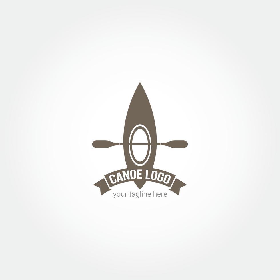 vetor de design de logotipo de canoa