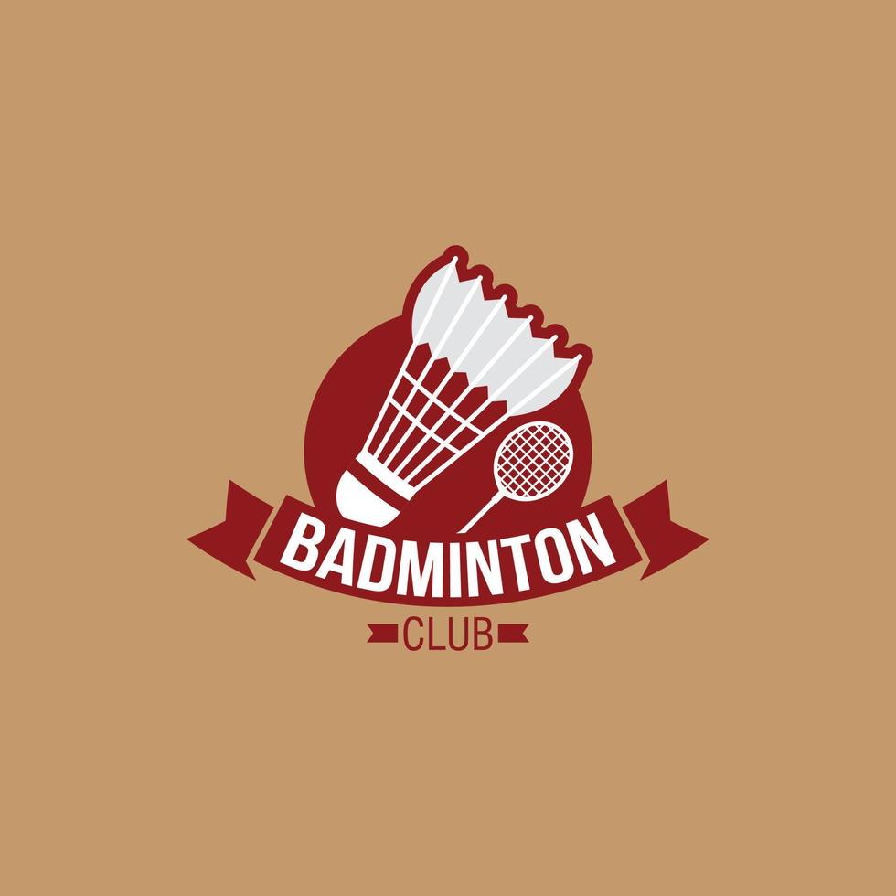 vetor de design de logotipo de badminton. adequado para equipe de esportes de badminton e logotipo do torneio