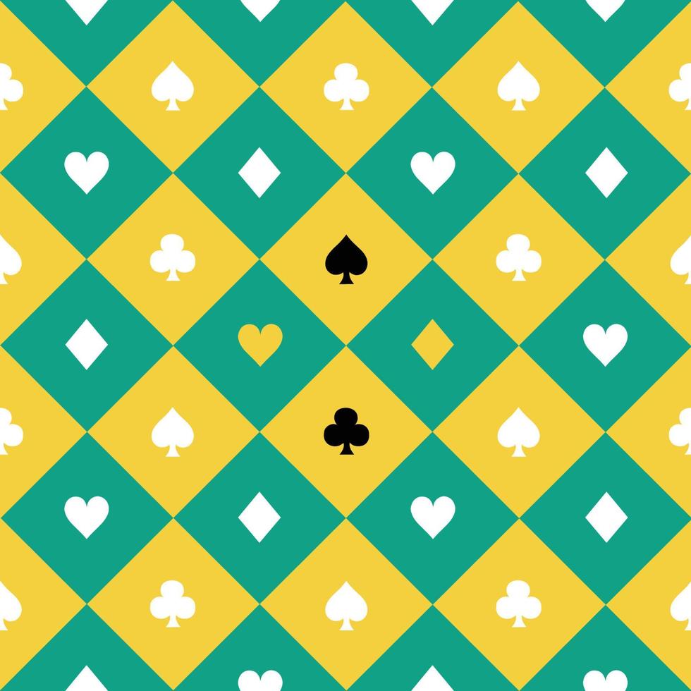 cartão combina com fundo de diamante de tabuleiro de xadrez verde amarelo vetor