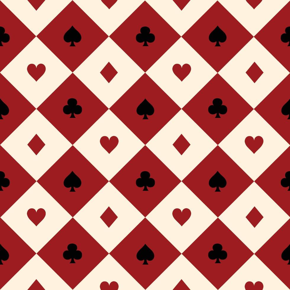 cartão combina vermelho borgonha creme bege preto branco tabuleiro de xadrez fundo de diamante vetor