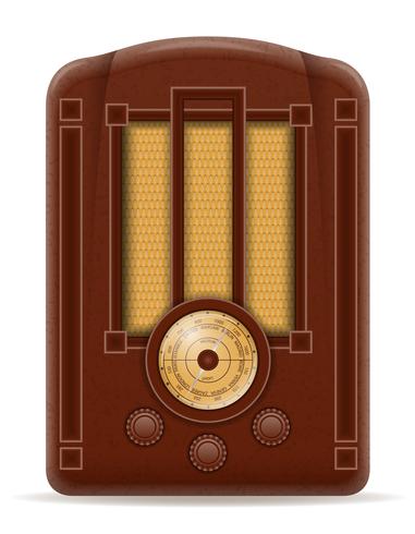 ilustração em vetor estoque rádio velho retro vintage ícone