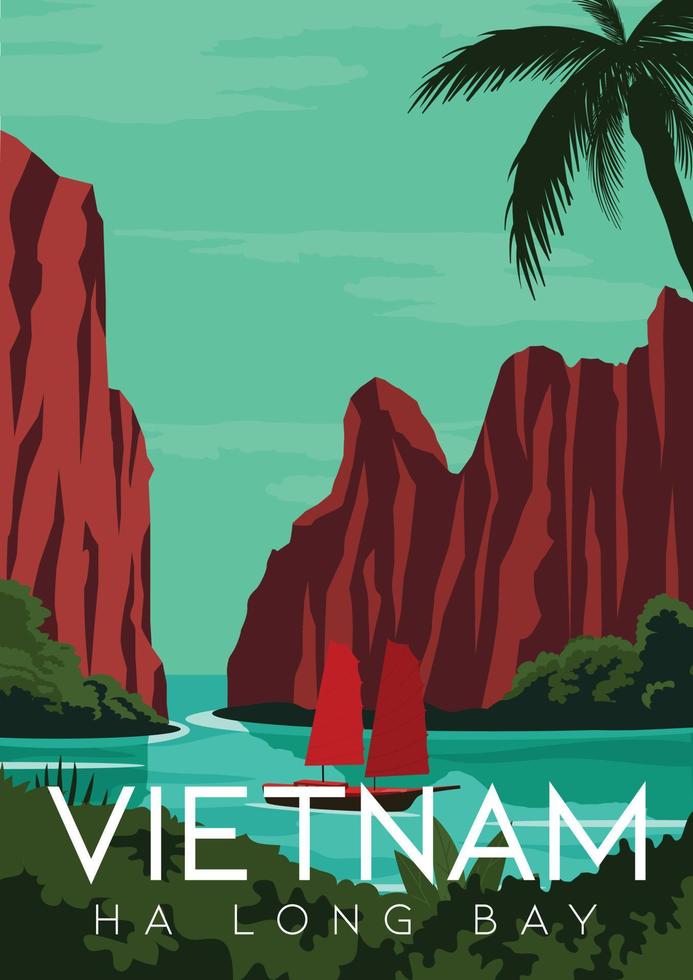 Ha Long Bay, Vietnam vetor