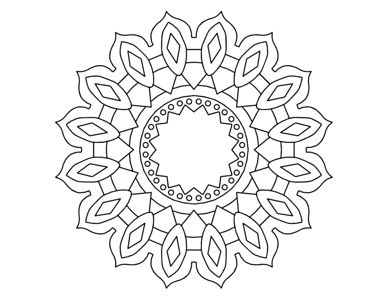 desenho de mandala preto e branco, tatuagem, mehndi, página para colorir vetor