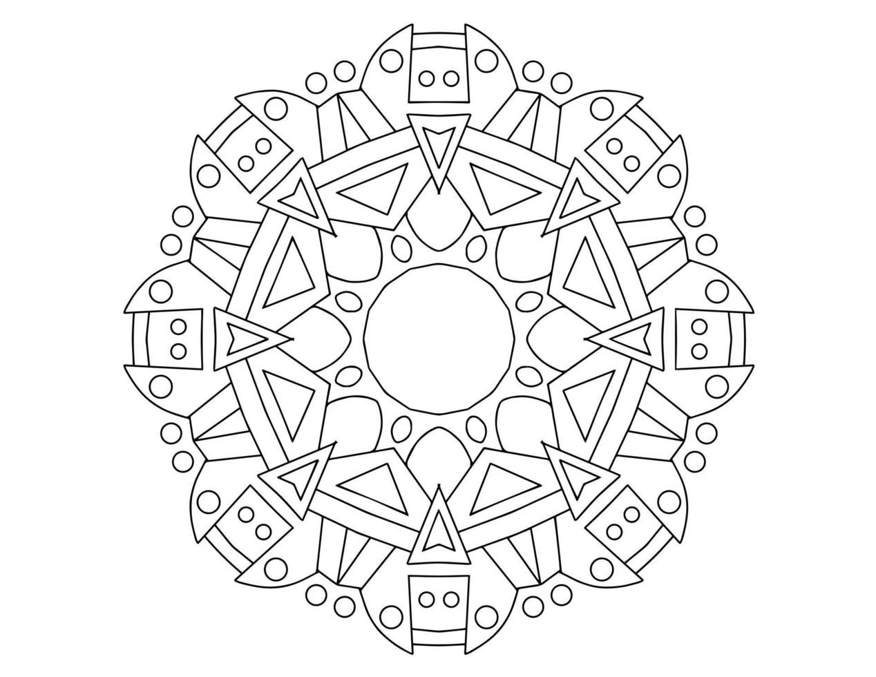 desenho de mandala preto e branco, tatuagem, mehndi, página para colorir vetor