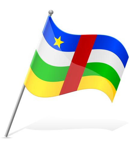Bandeira da República Centro-Africana Ilustração vetorial vetor