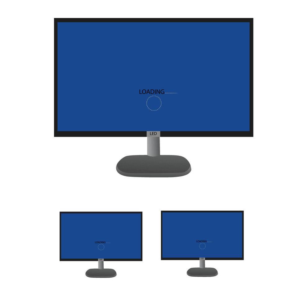 monitor lcd com tela vetor