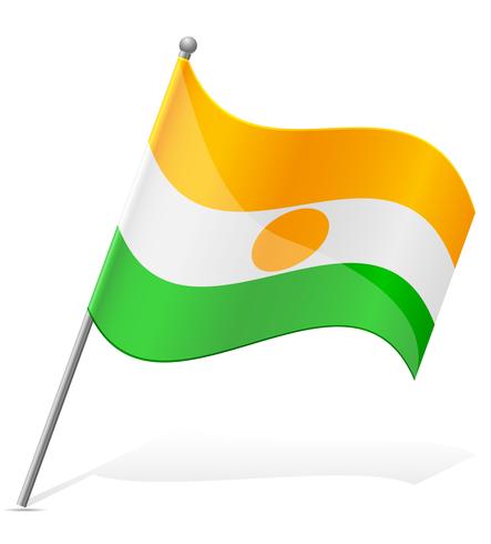 bandeira da ilustração vetorial de Níger vetor