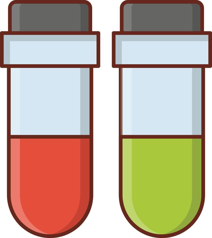 ilustração em vetor tubo de ensaio em um fundo transparente. símbolos de qualidade premium. ícone de cor plana de linha vetorial para conceito e design gráfico.