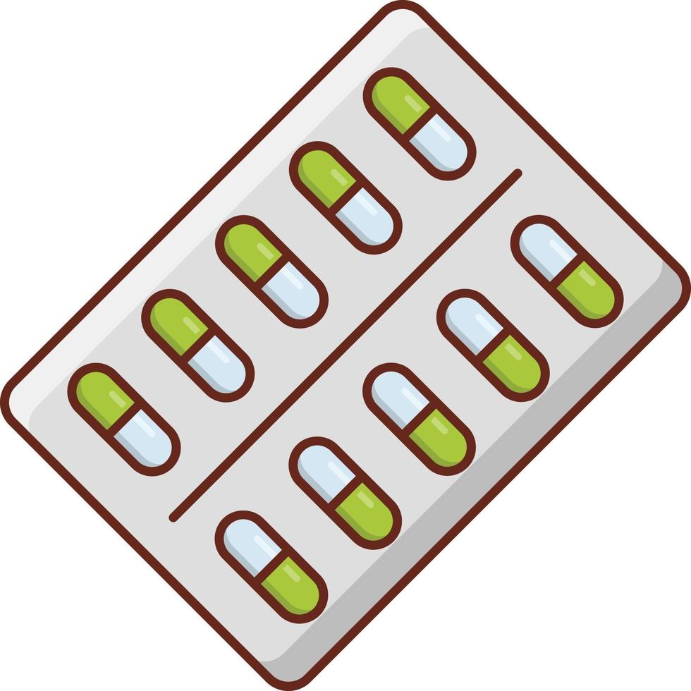 ilustração vetorial de comprimidos em um fundo transparente. símbolos de qualidade premium. ícone de cor plana de linha de vetor para conceito e design gráfico.