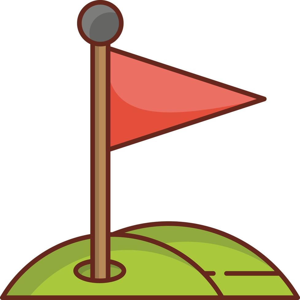 ilustração vetorial de golfe em um fundo transparente. símbolos de qualidade premium. ícone de cor plana de linha vetorial para conceito e design gráfico. vetor