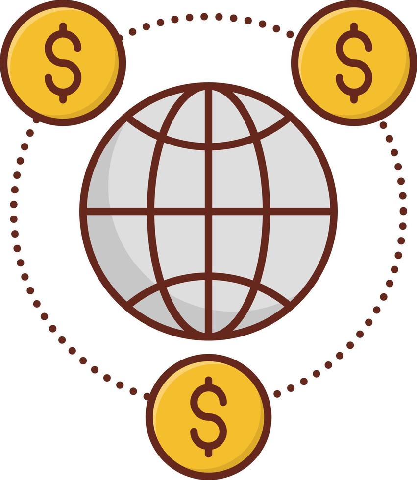 ilustração vetorial de dinheiro em um fundo transparente. símbolos de qualidade premium. ícone de cor plana de linha vetorial para conceito e design gráfico. vetor