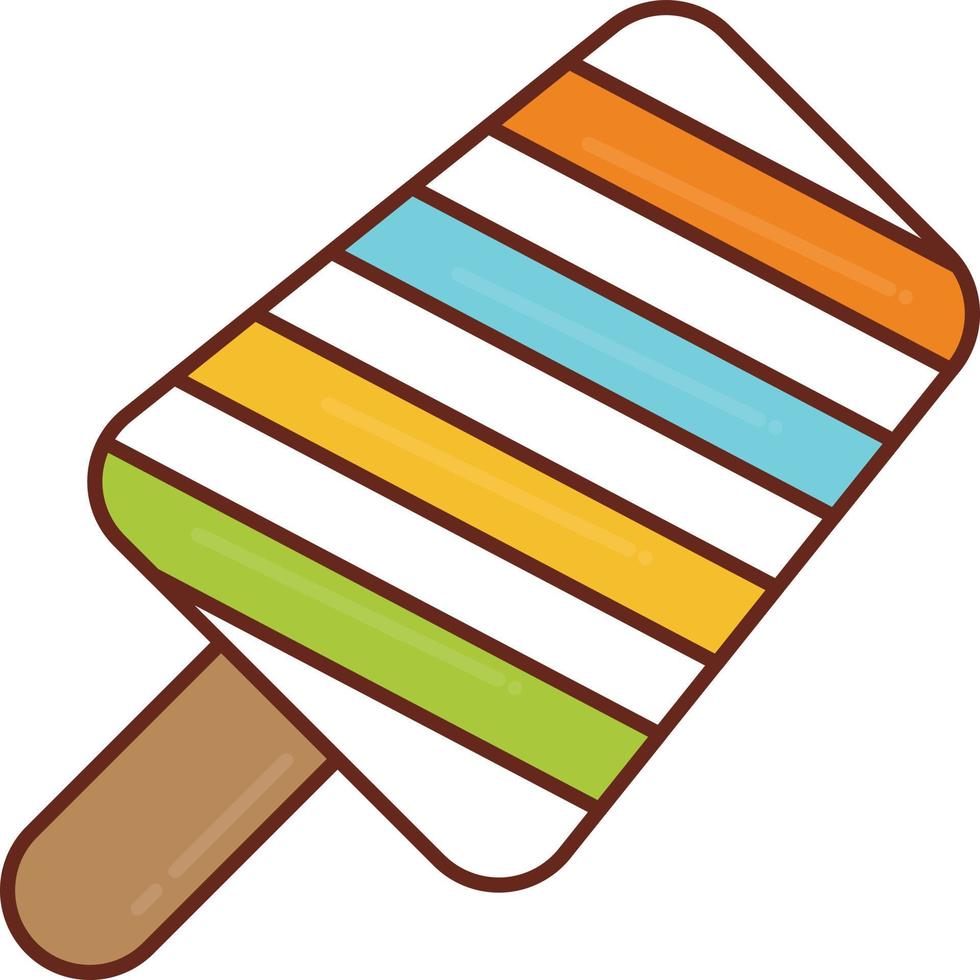 ilustração vetorial de sorvete em um fundo transparente. símbolos de qualidade premium. ícone de cor plana de linha vetorial para conceito e design gráfico. vetor