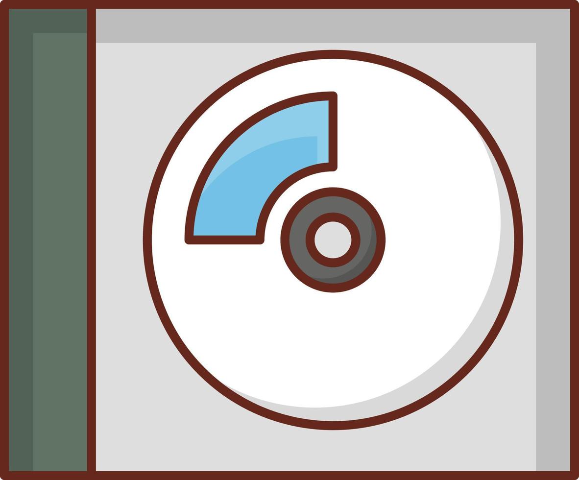 ilustração em vetor cd em um fundo transparente. símbolos de qualidade premium. ícone de cor plana de linha de vetor para conceito e design gráfico.