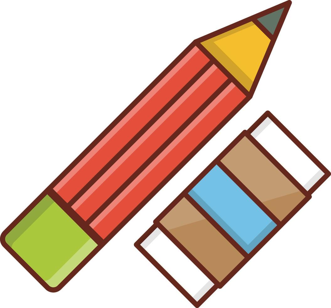 ilustração vetorial de lápis em um fundo transparente. símbolos de qualidade premium. ícone de cor plana de linha de vetor para conceito e design gráfico.