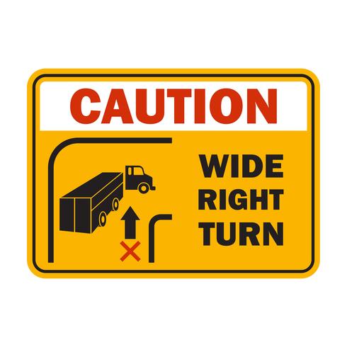 aviso de cuidado para lidar com o seu veículo de empilhadeira em sua indústria, símbolo de sinal vetor