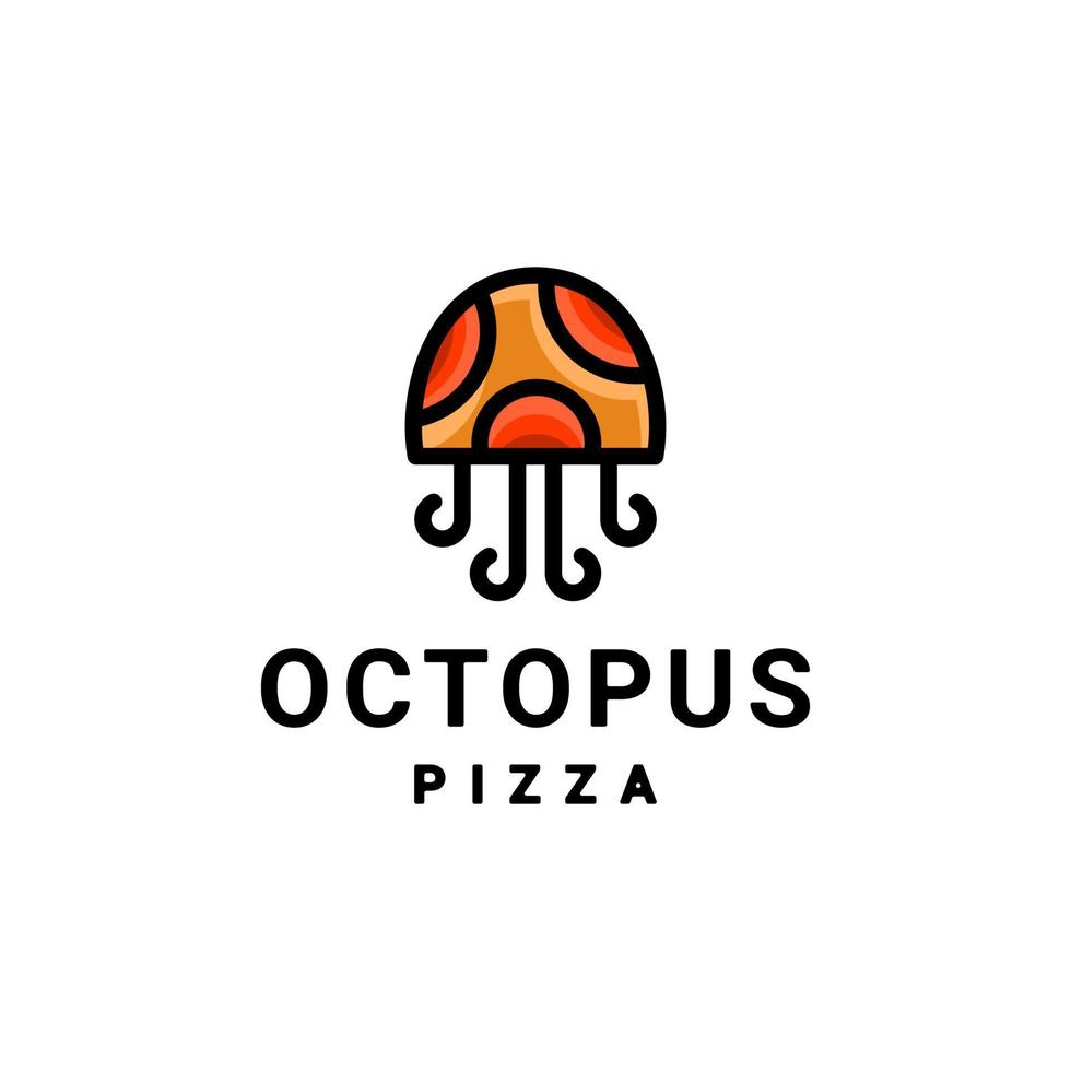 pizza de polvo de combinação em fundo branco, design de logotipo vetorial editável vetor