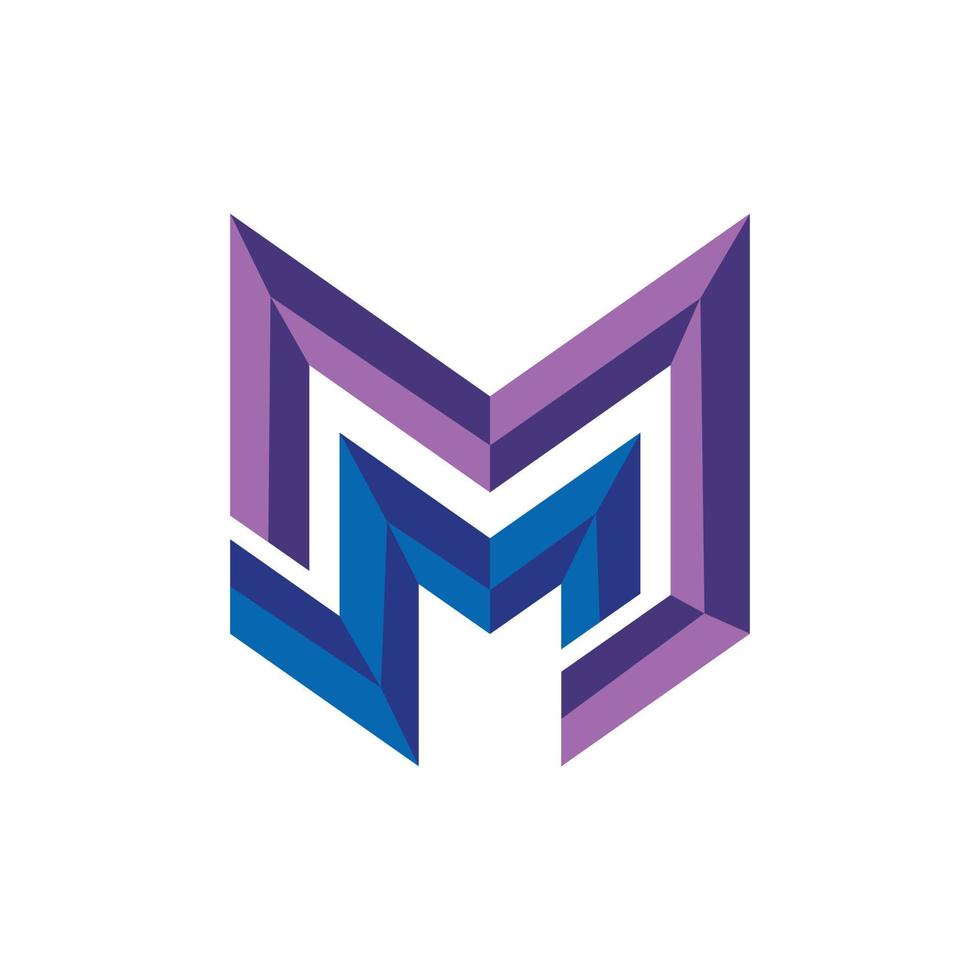 inicial m, m para jogos etc, designs de logotipo editáveis como você deseja vetor
