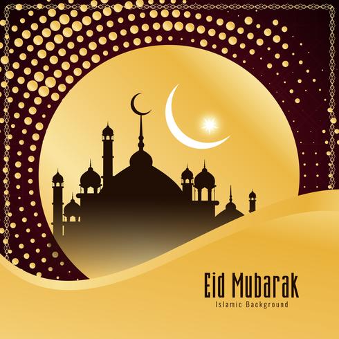 Design de fundo elegante religioso abstrato Eid Mubarak vetor