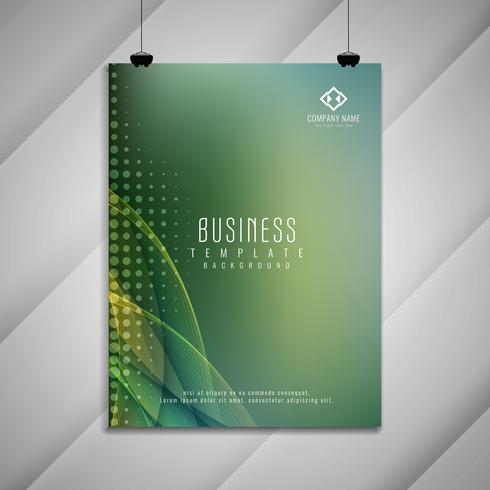 Design elegante de brochura de negócios ondulado abstrata vetor