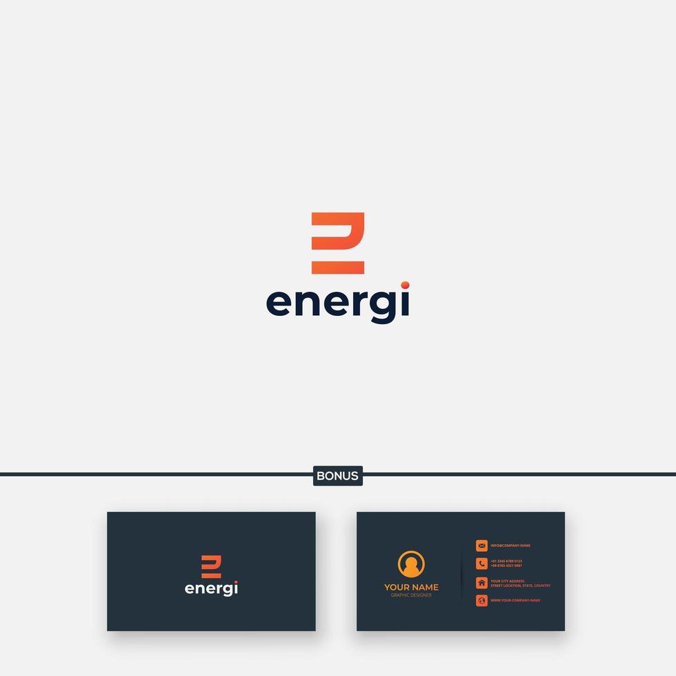 letra e logotipo para logotipo de energia e energia vetor