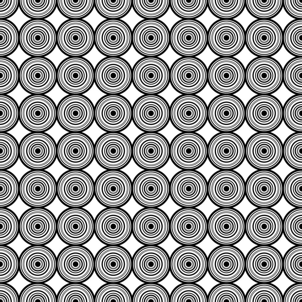 miragem de círculo preto sem costura sobre fundo branco. ilustração vetorial vetor