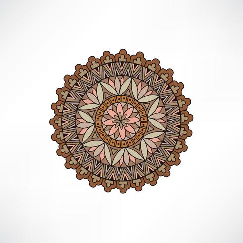 Elemento decorativo floral Oriental. Ornamento geométrico. vetor