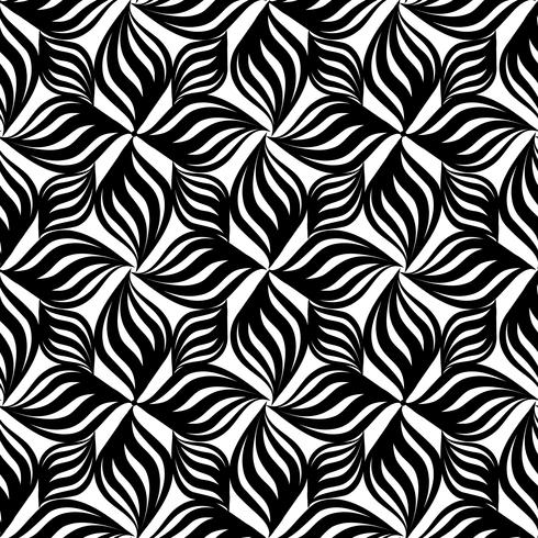 Abstract seamless pattern Ornamento de linha geométrica oriental floral vetor