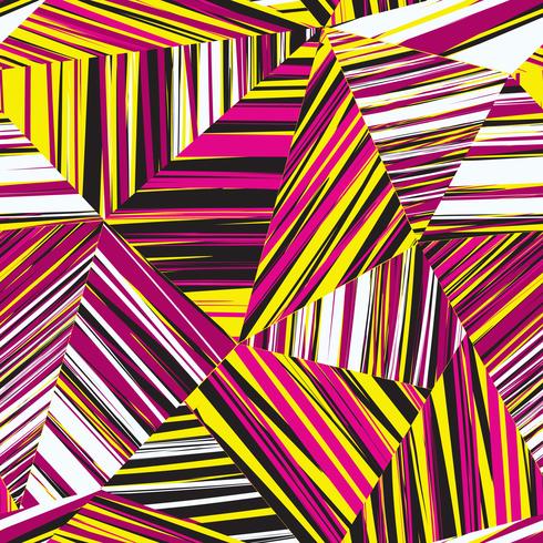 Abstract geometric seamless pattern Fundo de linha de listra caótica vetor