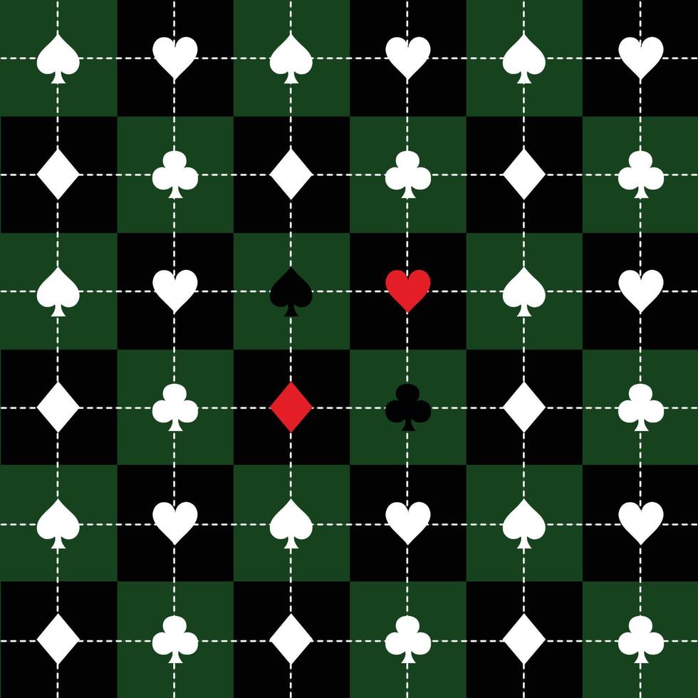 cartão combina com fundo de tabuleiro de xadrez branco preto verde vetor
