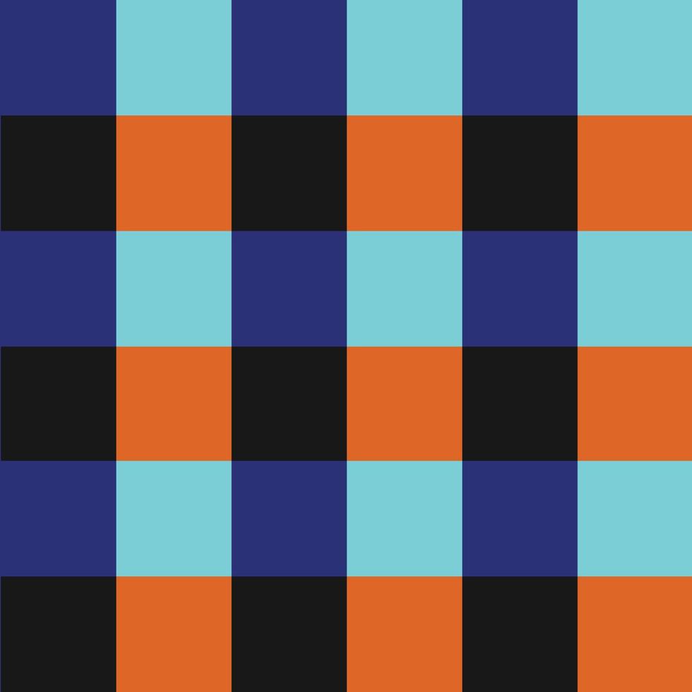 fundo de tabuleiro de xadrez laranja azul vetor