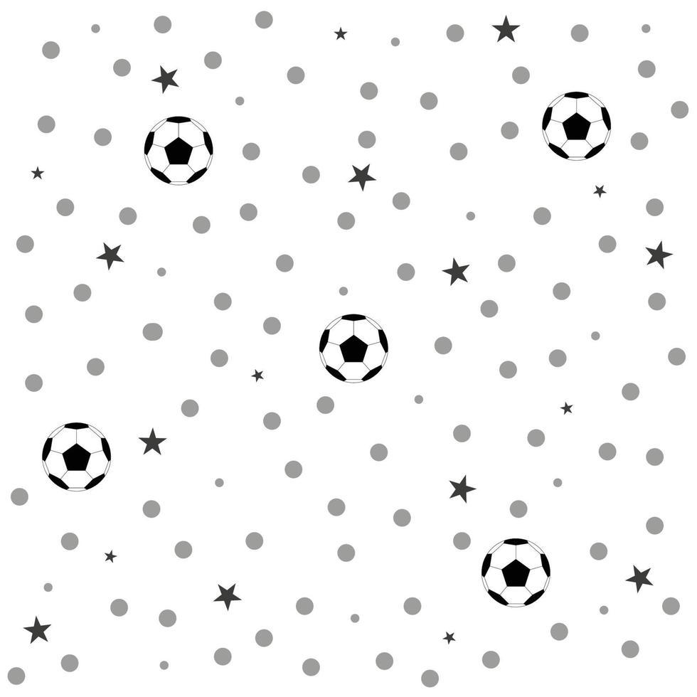 bola de futebol estrela bolinhas fundo branco vetor