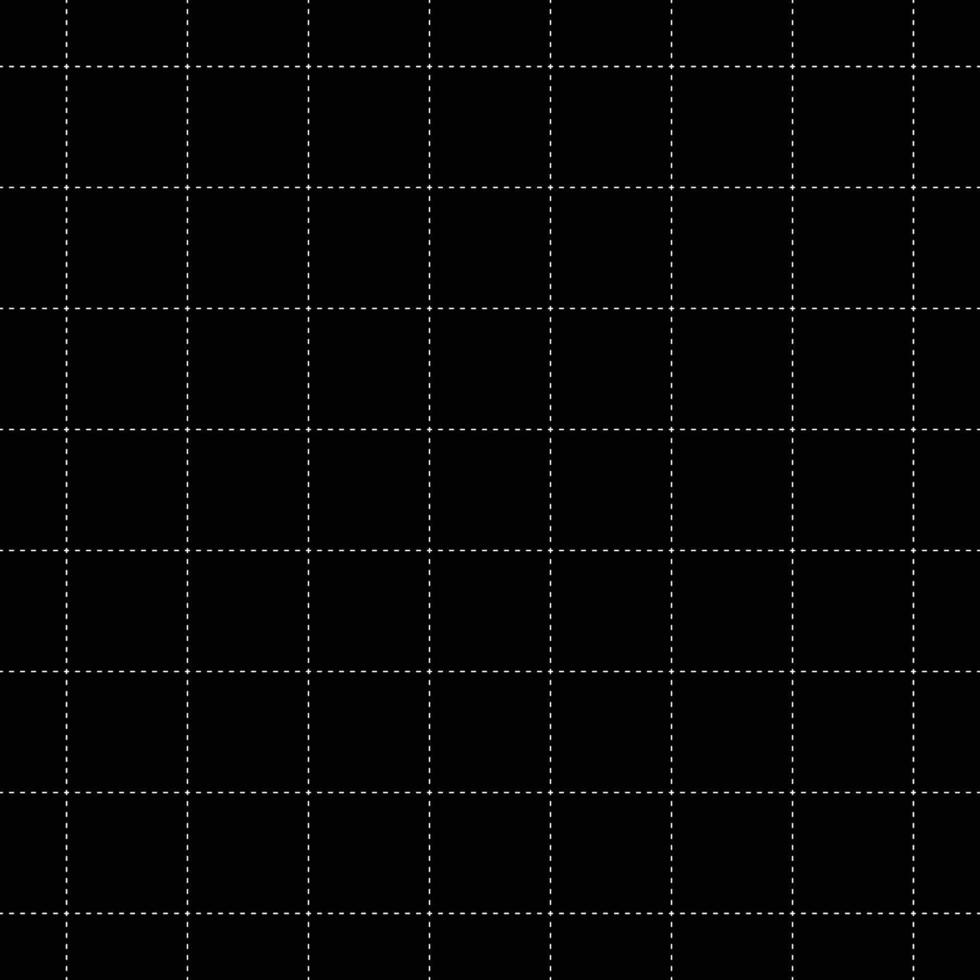 traço branco quadrado sem costura sobre fundo preto. ilustração vetorial vetor
