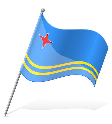 bandeira de ilustração vetorial de Aruba vetor