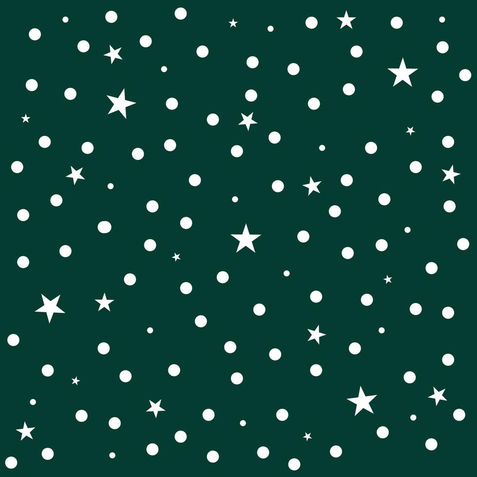 estrela polka dot fundo verde escuro vetor