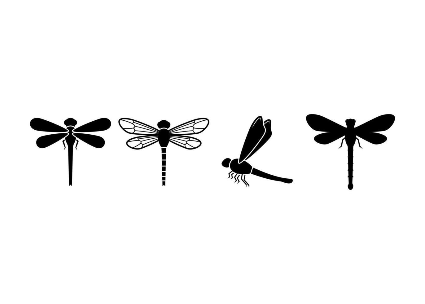 vetor de modelo de design de ícone de libélula isolado
