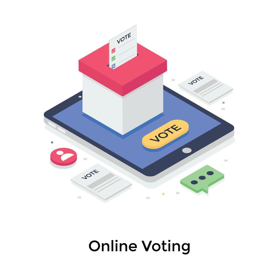 conceitos de votação online vetor