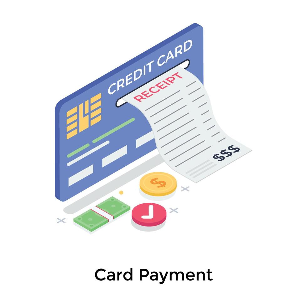 conceitos de pagamento com cartão vetor