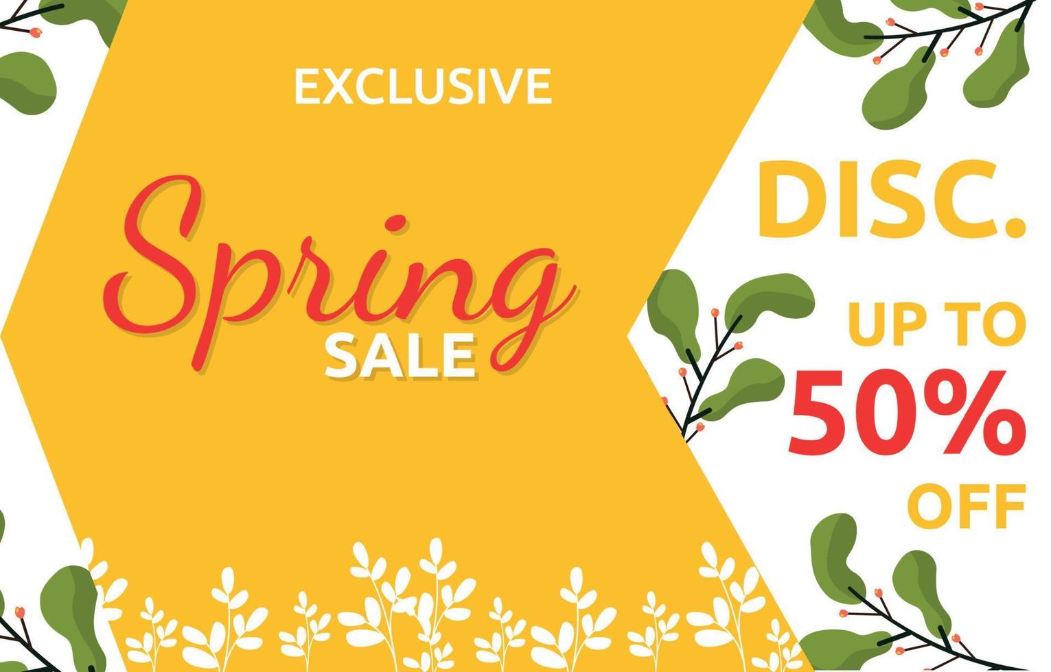 venda exclusiva de primavera flor floral temporada marketing banner negócio vetor