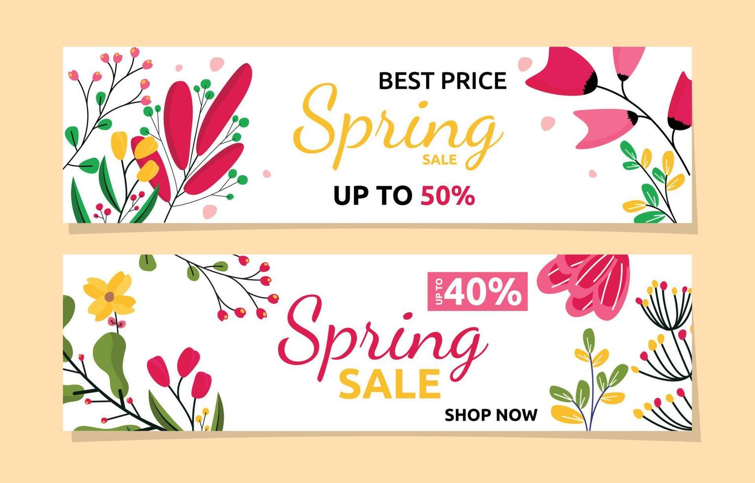 melhor preço venda de primavera flor floral temporada marketing banner negócio vetor