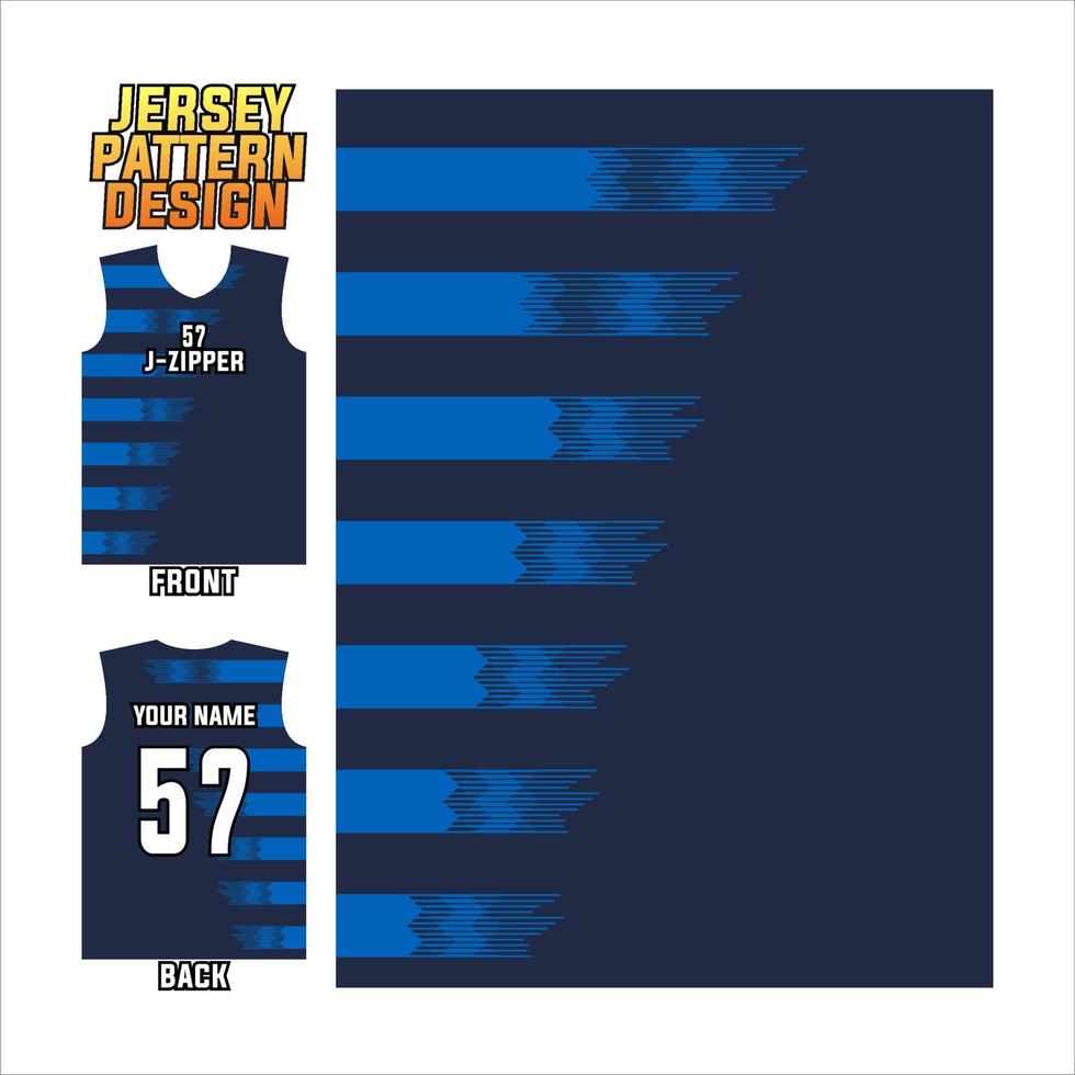 modelo de padrão abstrato de design de jersey exibe frente e verso para times de futebol, basquete, ciclismo, beisebol, vôlei, corrida, etc vetor